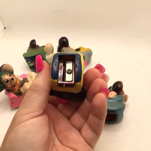 Vintage Giraffe (6) Cute Mouse Mice Terra Cotta 70’s Pencil Sharpeners - Picture 6 of 13